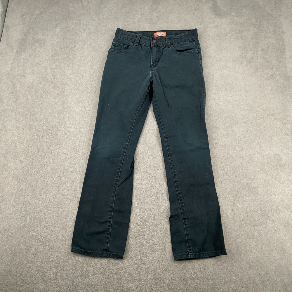 Old Navy Skinny Jeans Womens 12 Teal Denim Dark Wash Mid Rise Straight Leg